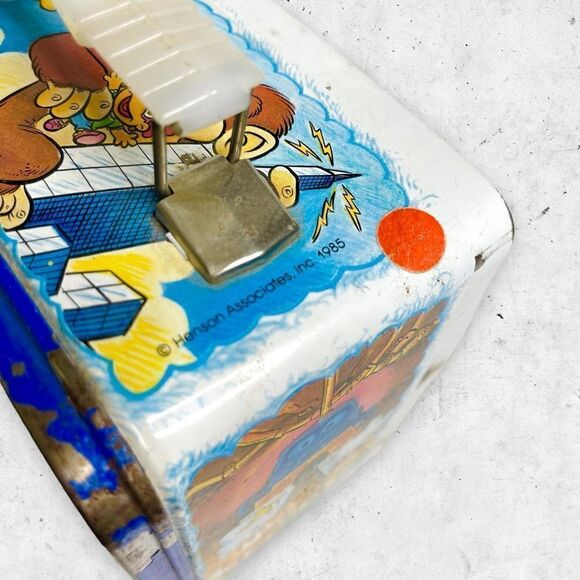 Vtg 1985 Thermos Muppet Babies Metal Lunch Box, Kermit Miss Piggy, No Thermos - Picture 7 of 8